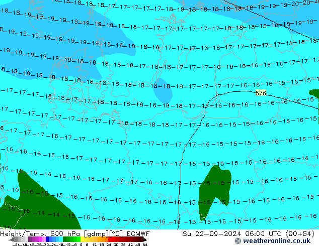 Z500/Rain (+SLP)/Z850 ECMWF So 22.09.2024 06 UTC