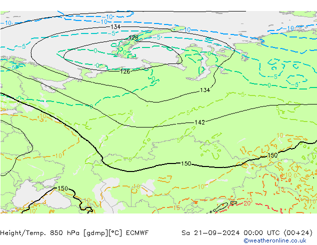 Z500/Rain (+SLP)/Z850 ECMWF sab 21.09.2024 00 UTC