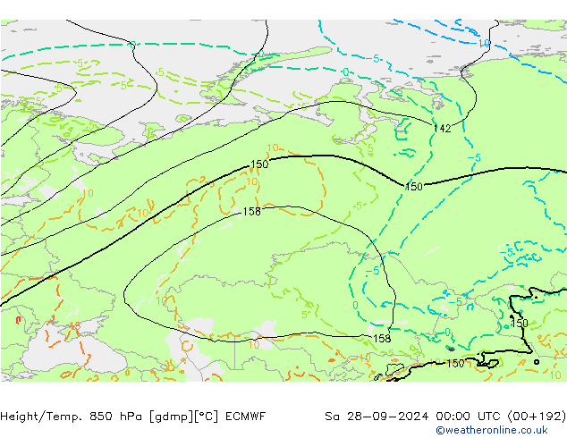 Z500/Rain (+SLP)/Z850 ECMWF so. 28.09.2024 00 UTC