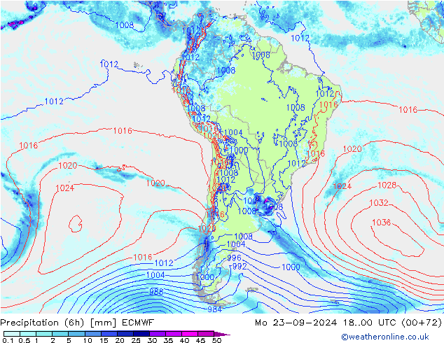 Z500/Rain (+SLP)/Z850 ECMWF  23.09.2024 00 UTC