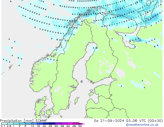 осадки ECMWF сб 21.09.2024 06 UTC