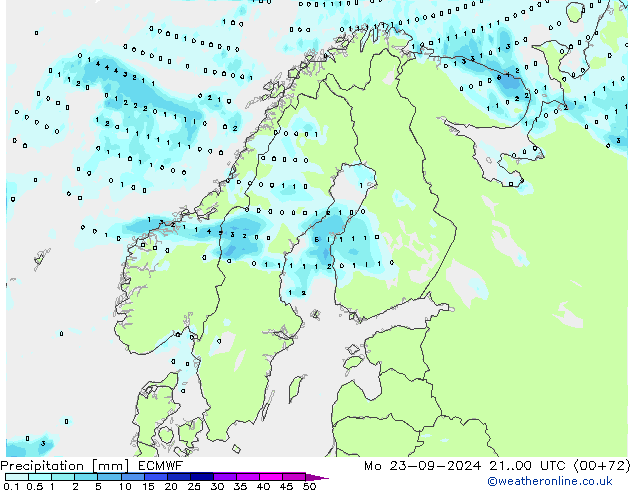 opad ECMWF pon. 23.09.2024 00 UTC