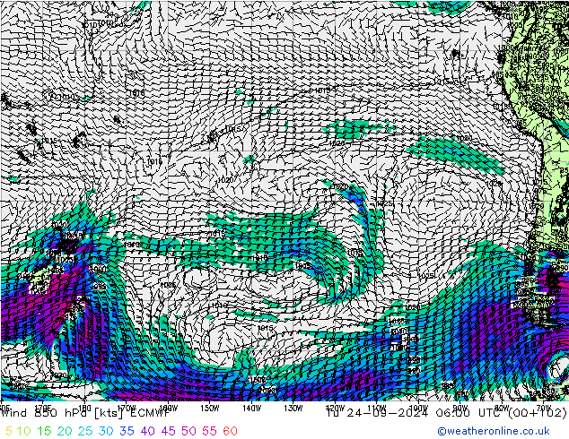 Wind 850 hPa ECMWF Tu 24.09.2024 06 UTC