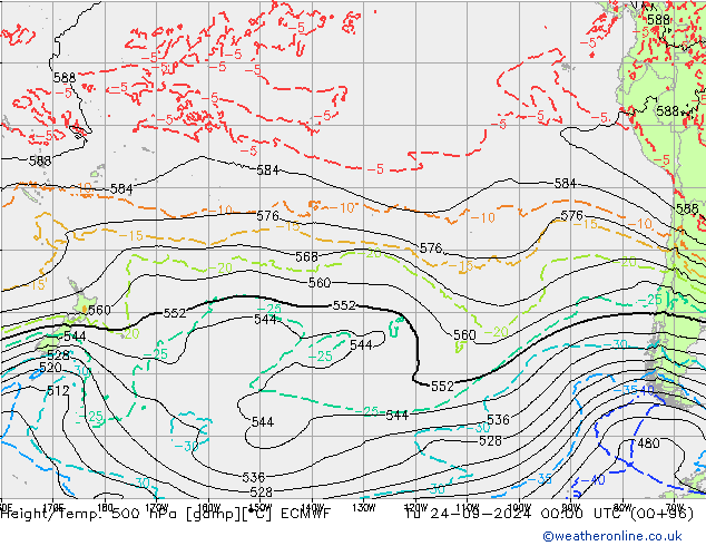 Z500/Rain (+SLP)/Z850 ECMWF Ter 24.09.2024 00 UTC