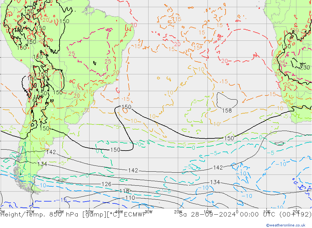 Z500/Rain (+SLP)/Z850 ECMWF Sa 28.09.2024 00 UTC