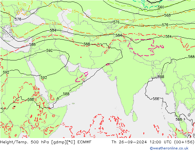 Z500/Rain (+SLP)/Z850 ECMWF Th 26.09.2024 12 UTC