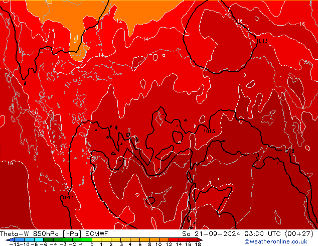 Theta-W 850hPa ECMWF Cts 21.09.2024 03 UTC