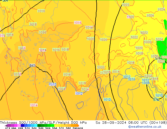 Thck 500-1000hPa ECMWF Sa 28.09.2024 06 UTC