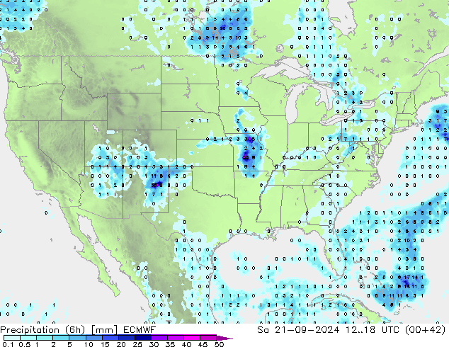 Z500/Rain (+SLP)/Z850 ECMWF sam 21.09.2024 18 UTC