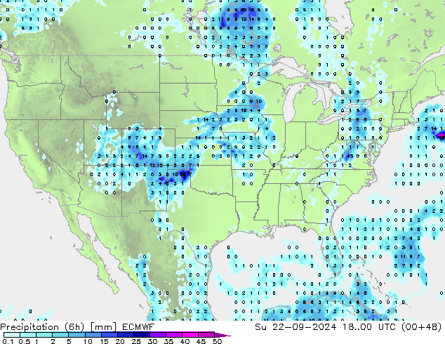 Z500/Rain (+SLP)/Z850 ECMWF dom 22.09.2024 00 UTC