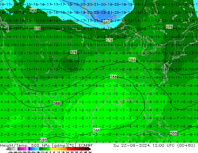 Z500/Rain (+SLP)/Z850 ECMWF Вс 22.09.2024 12 UTC