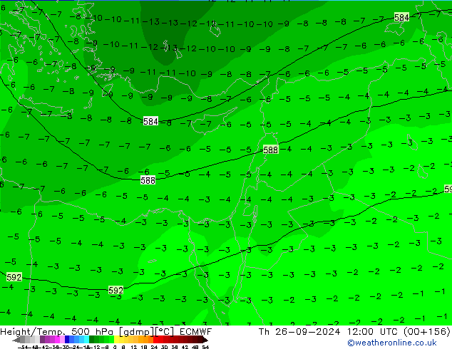 Z500/Regen(+SLP)/Z850 ECMWF do 26.09.2024 12 UTC