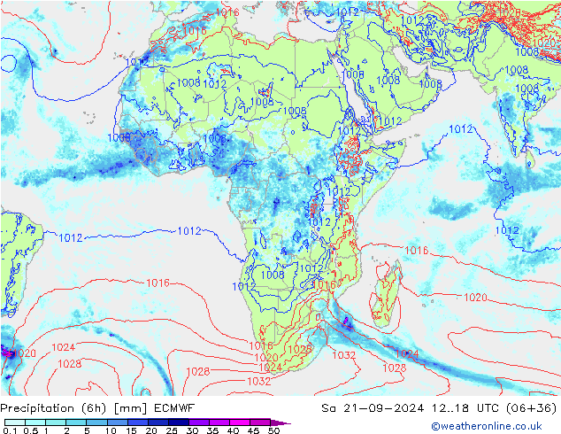 Z500/Rain (+SLP)/Z850 ECMWF Sa 21.09.2024 18 UTC