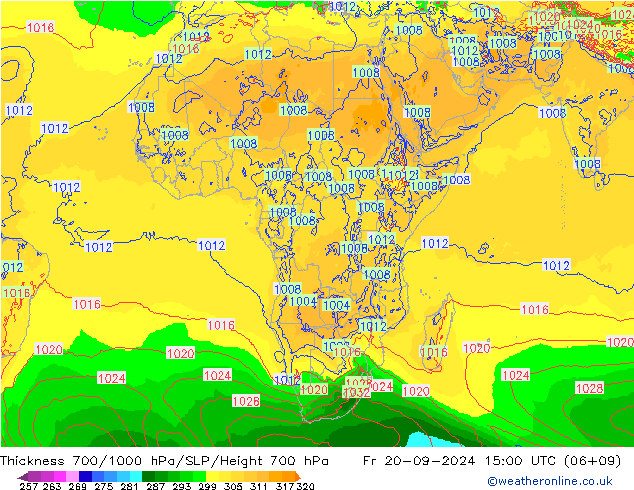 Thck 700-1000 hPa ECMWF Fr 20.09.2024 15 UTC