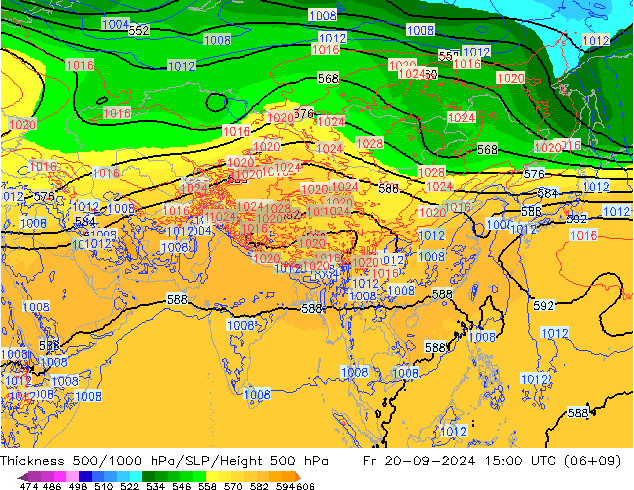 Dikte 500-1000hPa ECMWF vr 20.09.2024 15 UTC