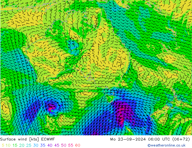  10 m ECMWF  23.09.2024 06 UTC