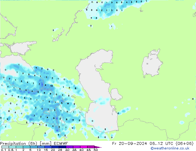 Z500/Yağmur (+YB)/Z850 ECMWF Cu 20.09.2024 12 UTC