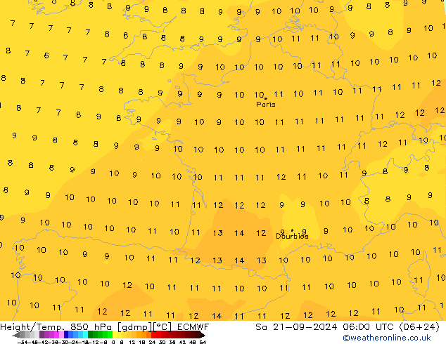 Z500/Rain (+SLP)/Z850 ECMWF сб 21.09.2024 06 UTC