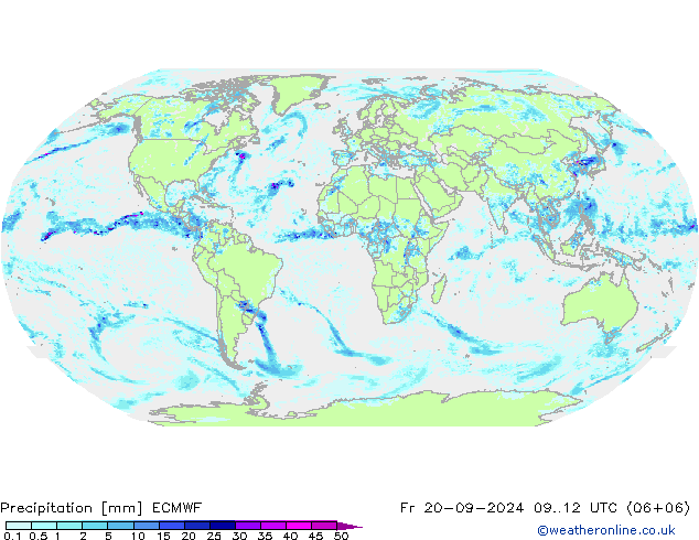 Precipitation ECMWF Fr 20.09.2024 12 UTC