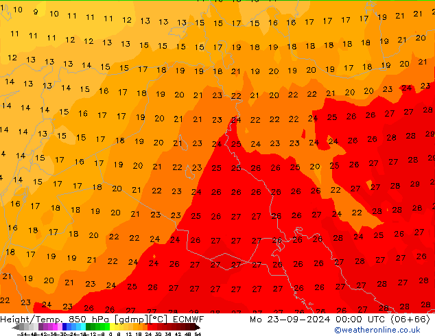 Z500/Rain (+SLP)/Z850 ECMWF Mo 23.09.2024 00 UTC