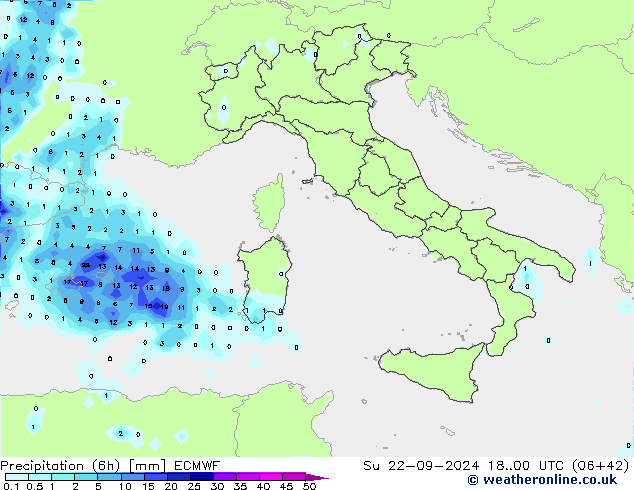 Z500/Rain (+SLP)/Z850 ECMWF Su 22.09.2024 00 UTC