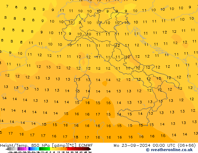 Z500/Rain (+SLP)/Z850 ECMWF pon. 23.09.2024 00 UTC