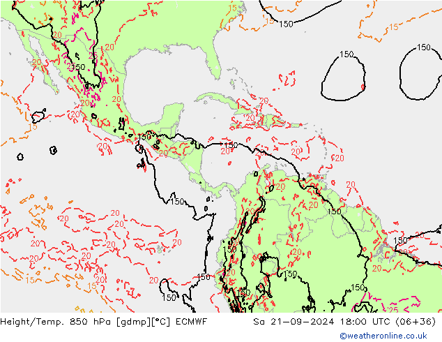 Z500/Rain (+SLP)/Z850 ECMWF  21.09.2024 18 UTC