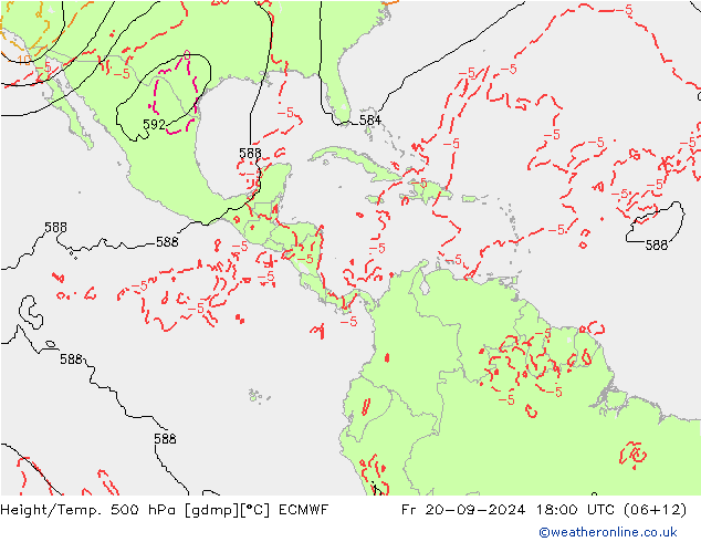 Z500/Rain (+SLP)/Z850 ECMWF Fr 20.09.2024 18 UTC