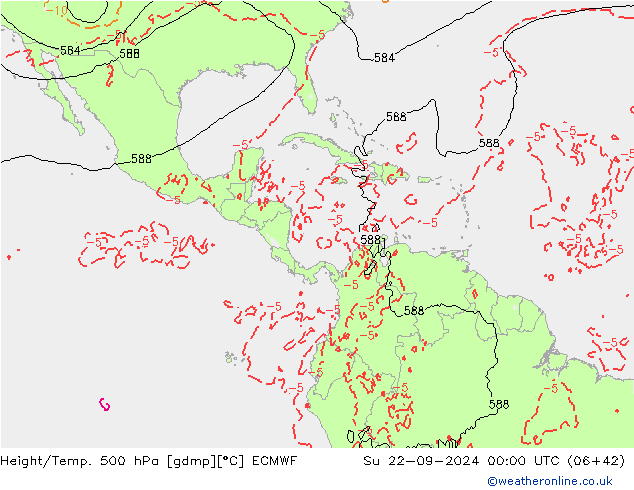 Z500/Rain (+SLP)/Z850 ECMWF Su 22.09.2024 00 UTC