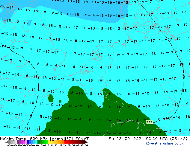 Z500/Rain (+SLP)/Z850 ECMWF Su 22.09.2024 00 UTC