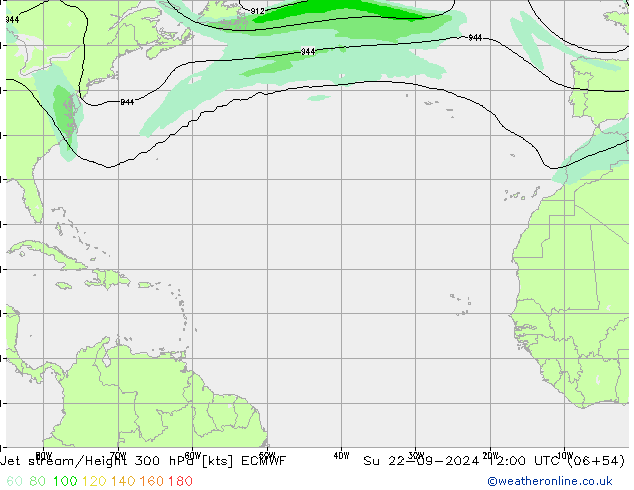 джет ECMWF Вс 22.09.2024 12 UTC