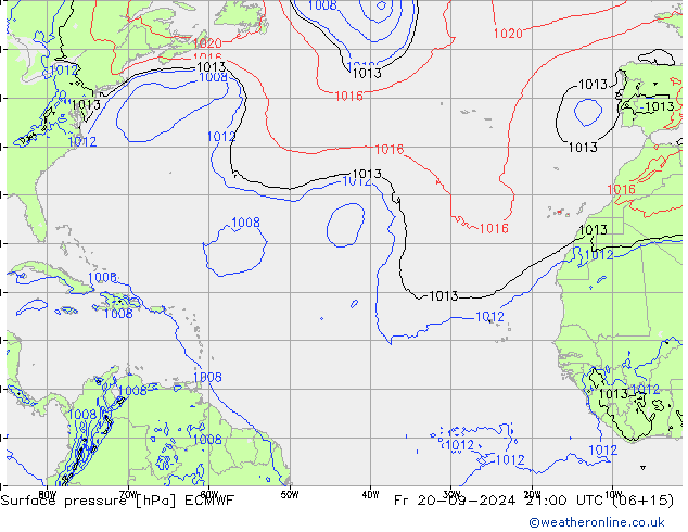 Luchtdruk (Grond) ECMWF vr 20.09.2024 21 UTC