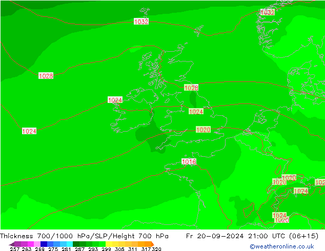 Thck 700-1000 hPa ECMWF Fr 20.09.2024 21 UTC