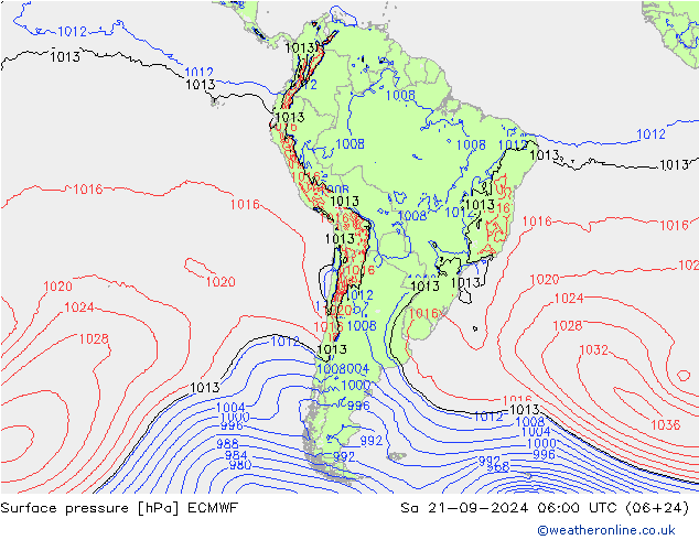 Luchtdruk (Grond) ECMWF za 21.09.2024 06 UTC