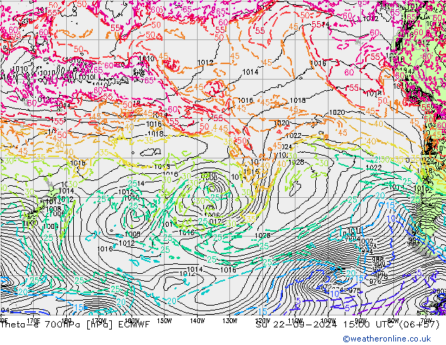 Theta-e 700hPa ECMWF Ne 22.09.2024 15 UTC