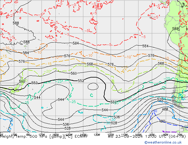 Z500/Rain (+SLP)/Z850 ECMWF lun 23.09.2024 12 UTC