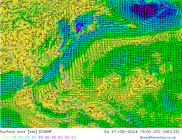  10 m ECMWF  21.09.2024 15 UTC