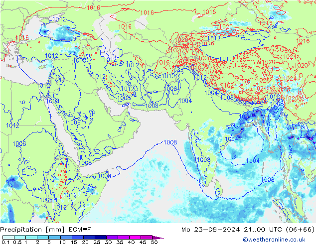 Yağış ECMWF Pzt 23.09.2024 00 UTC