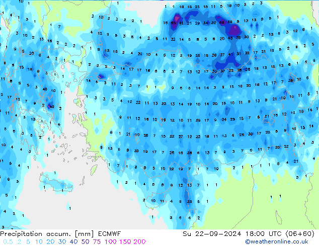 Nied. akkumuliert ECMWF So 22.09.2024 18 UTC