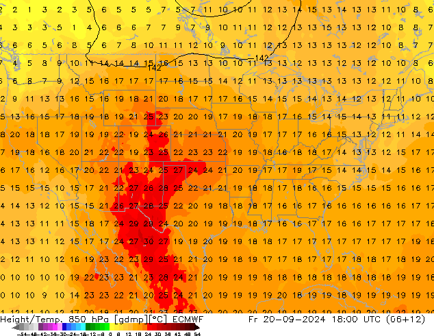 Z500/Rain (+SLP)/Z850 ECMWF ven 20.09.2024 18 UTC