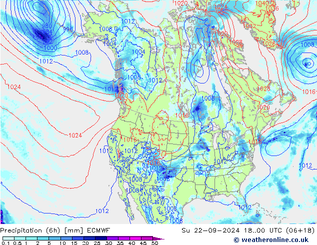 Z500/Rain (+SLP)/Z850 ECMWF So 22.09.2024 00 UTC