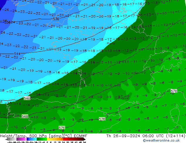 Z500/Regen(+SLP)/Z850 ECMWF do 26.09.2024 06 UTC