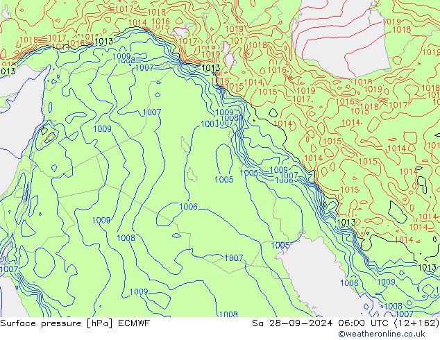 Luchtdruk (Grond) ECMWF za 28.09.2024 06 UTC