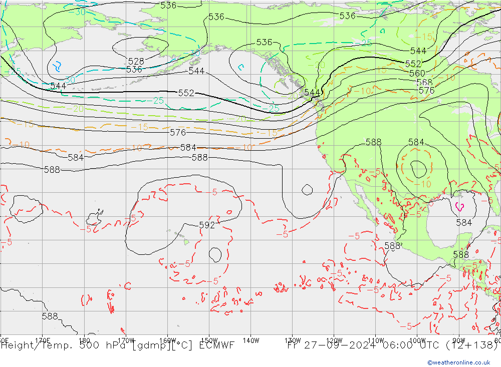 Z500/Regen(+SLP)/Z850 ECMWF vr 27.09.2024 06 UTC