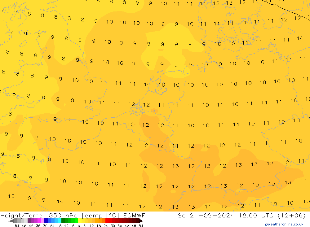 Z500/Rain (+SLP)/Z850 ECMWF Sa 21.09.2024 18 UTC