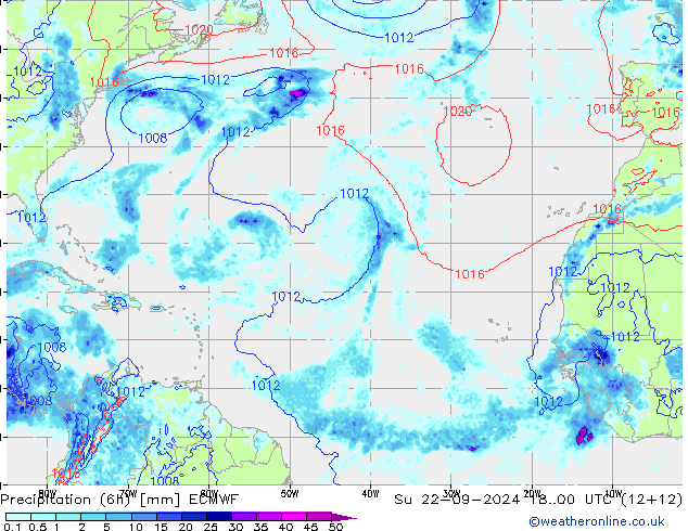 Z500/Rain (+SLP)/Z850 ECMWF Ne 22.09.2024 00 UTC