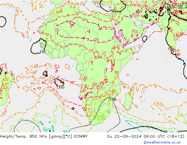 Z500/Rain (+SLP)/Z850 ECMWF So 22.09.2024 06 UTC