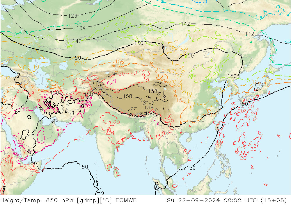 Z500/Rain (+SLP)/Z850 ECMWF dom 22.09.2024 00 UTC