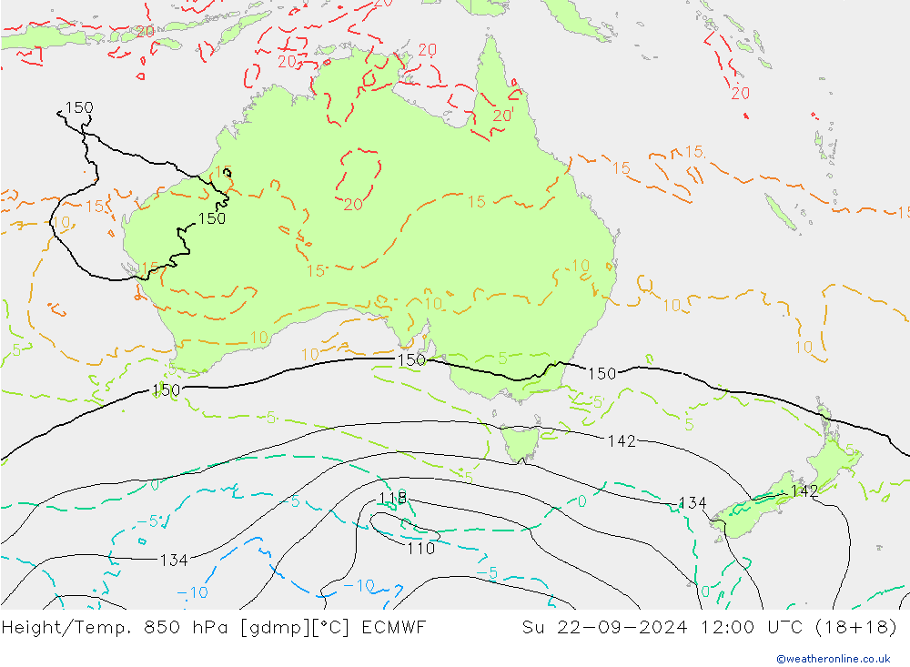 Z500/Rain (+SLP)/Z850 ECMWF  22.09.2024 12 UTC