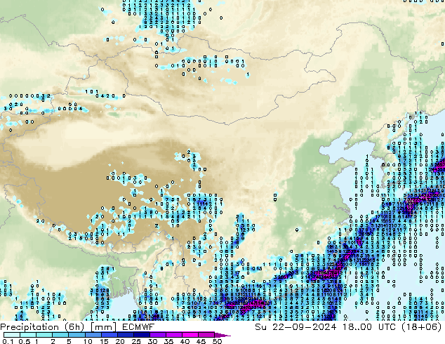 Z500/Rain (+SLP)/Z850 ECMWF 星期日 22.09.2024 00 UTC